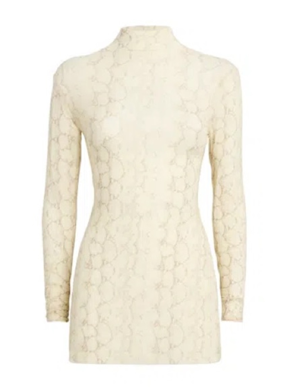 SKIMS Cream Lace Long-Sleeve High-Neck Tunic